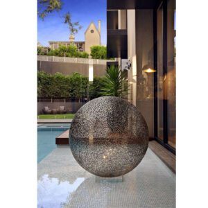 120cm Garden Hollow Ball Stainless Steel Metal Art Sculpture