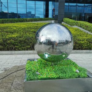 100 200 300 400 500 600mm Stainless Steel Garden Ball Hollow Steel Sphere