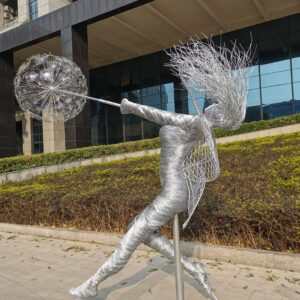 Incredible Garden Stainless Steel Dandelion Wire fairies Fairy Sculpture